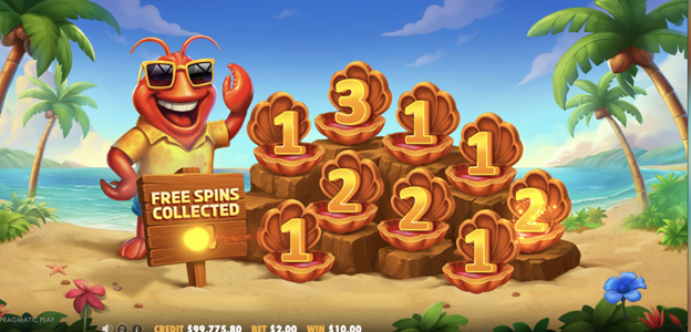 Clamshells Free Spins